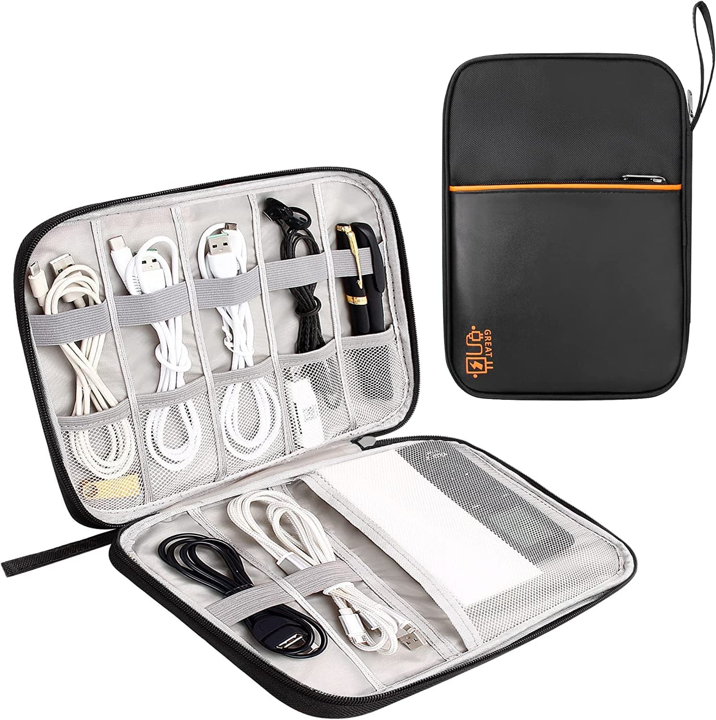 Electronics Organizer Bag Waterproof Carrying Pouch