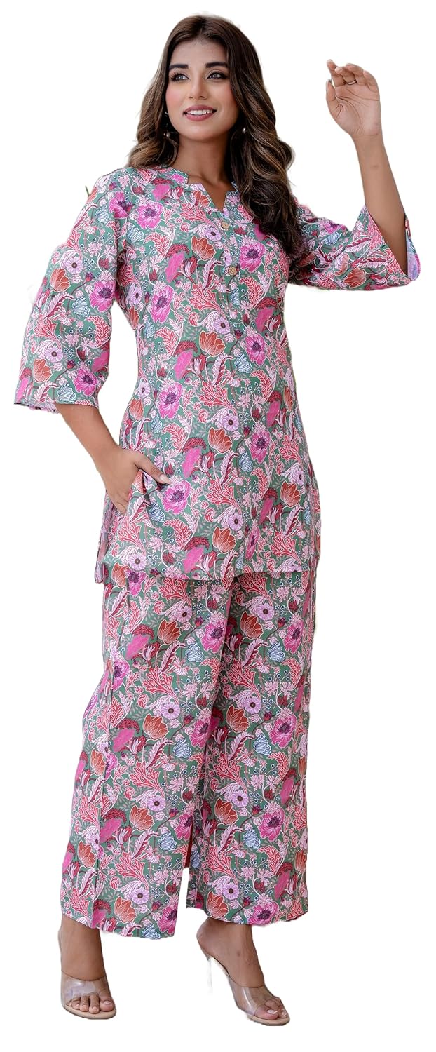 Yashika Women Trendy Printed Cotton Blend Straight