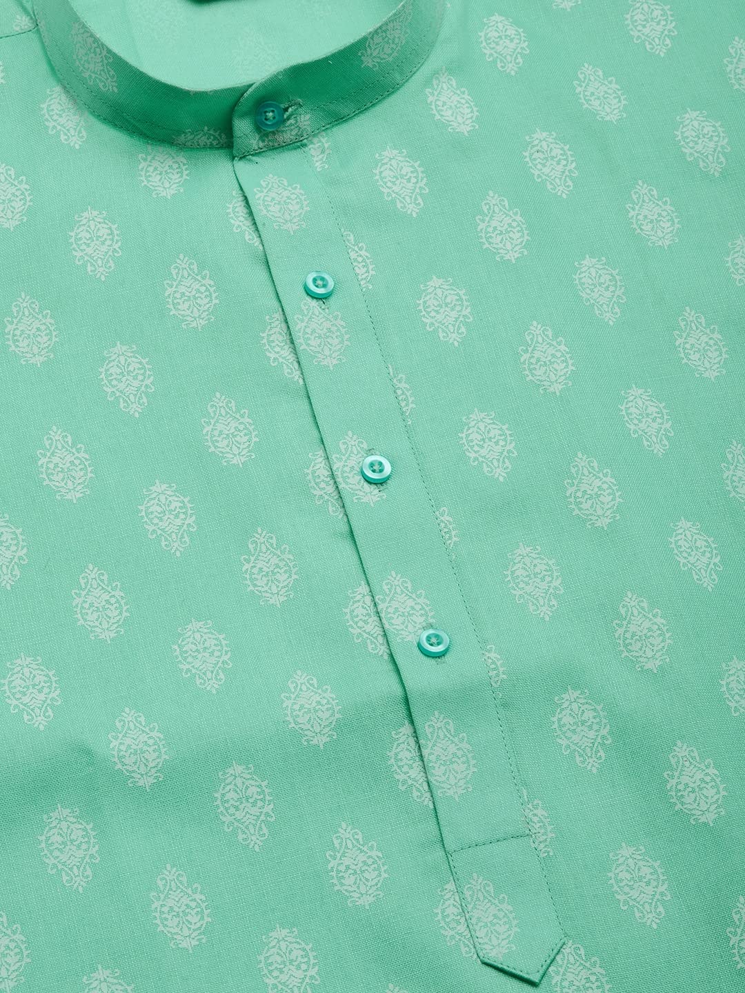 Jompers Men's Cotton Floral Printed Kurta