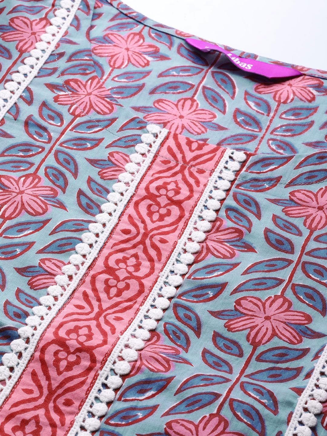 Libas Multicoloured Printed Cotton Straight Kurta