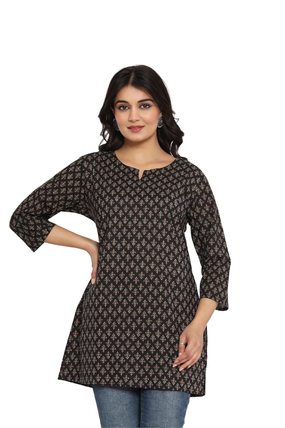 COTTBELLE Women's Wear Printed Cotton Short Kurta