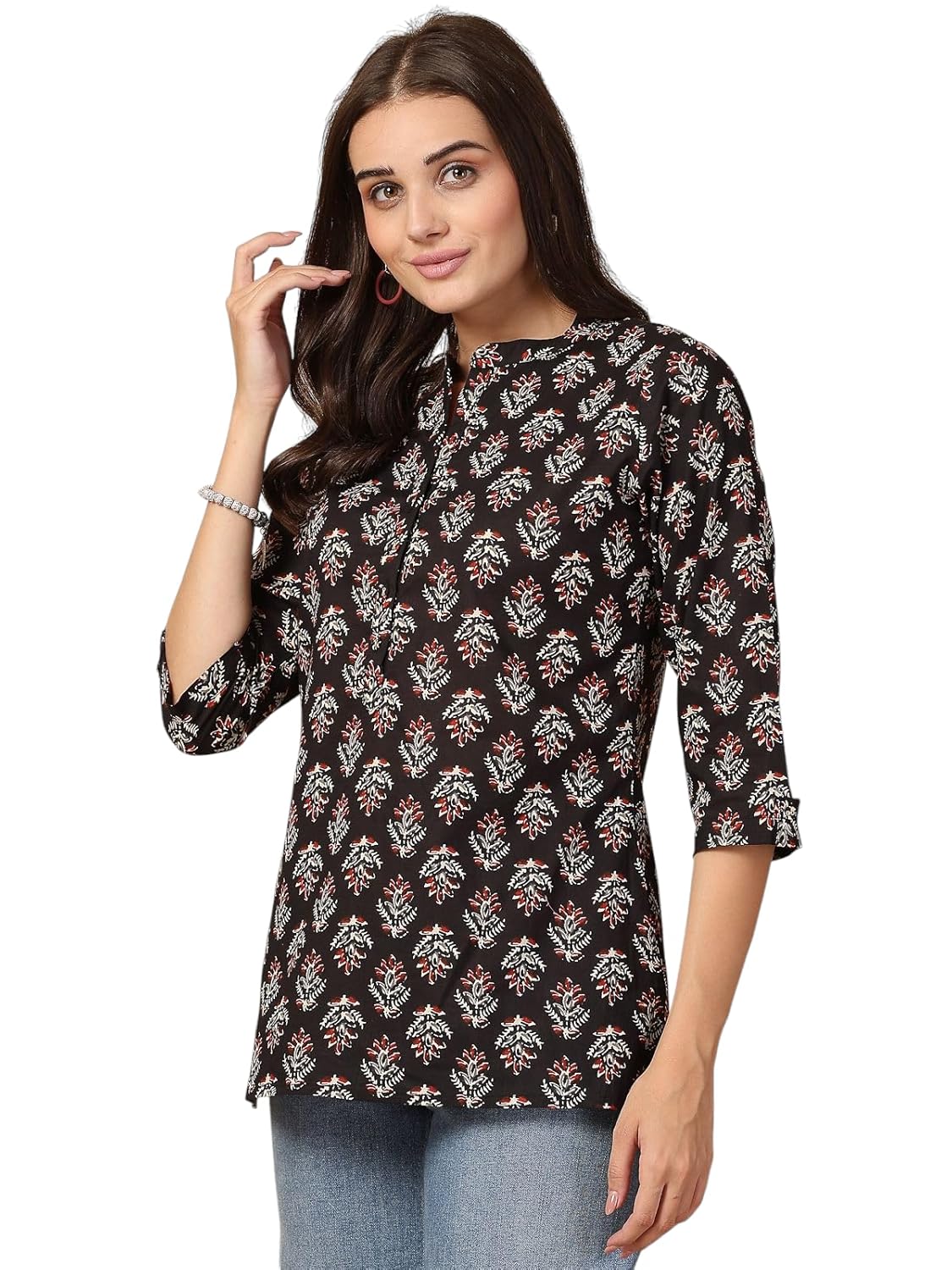 Women Cotton Printed Short Kurti