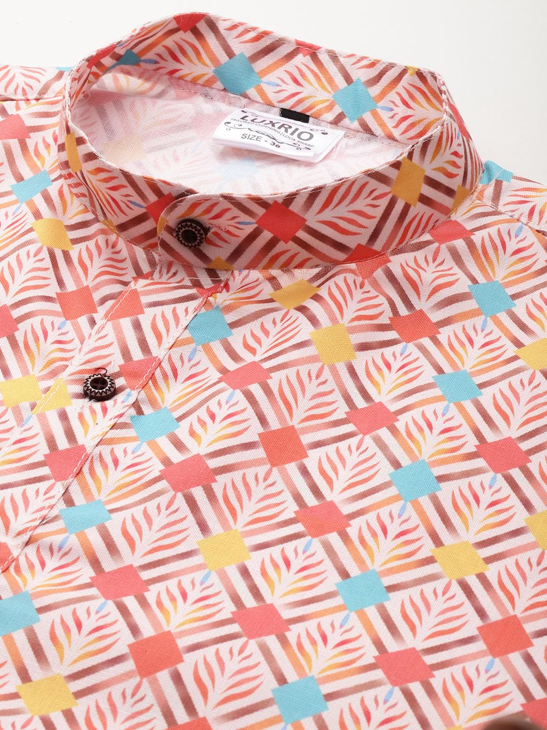 Luxrio Printed Kurta for Men Cotton Blend Linen