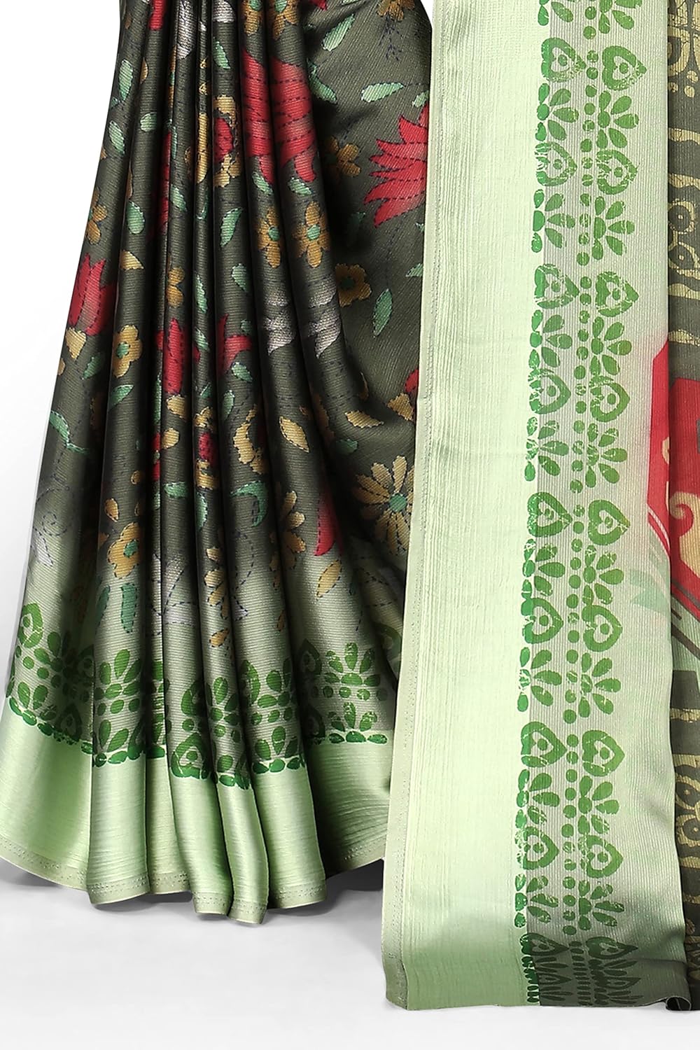 Women's Stylish Chiffon Print Saree with Blouse Piece