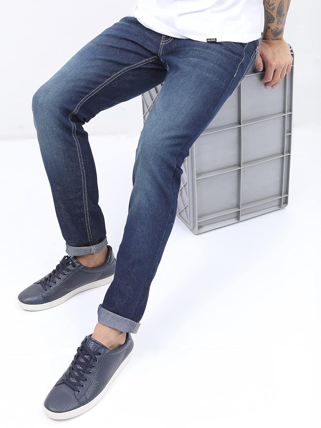 KETCH Men's Slim Fit Mid Rise Jeans