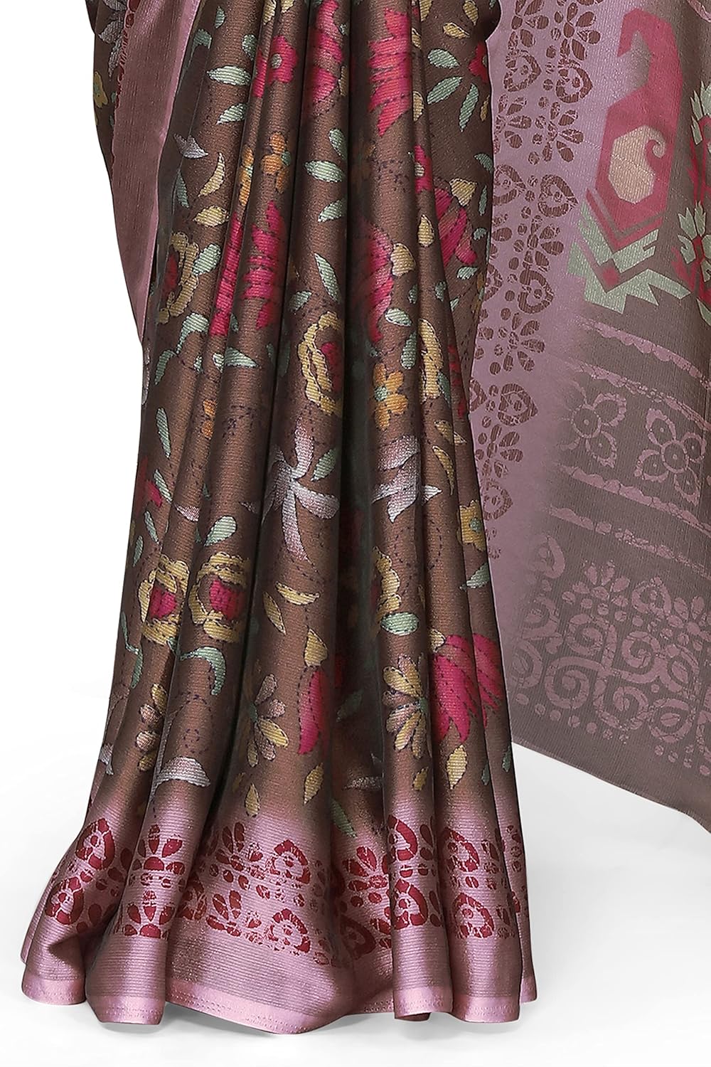 Women's Stylish Chiffon Print Saree with Blouse Piece
