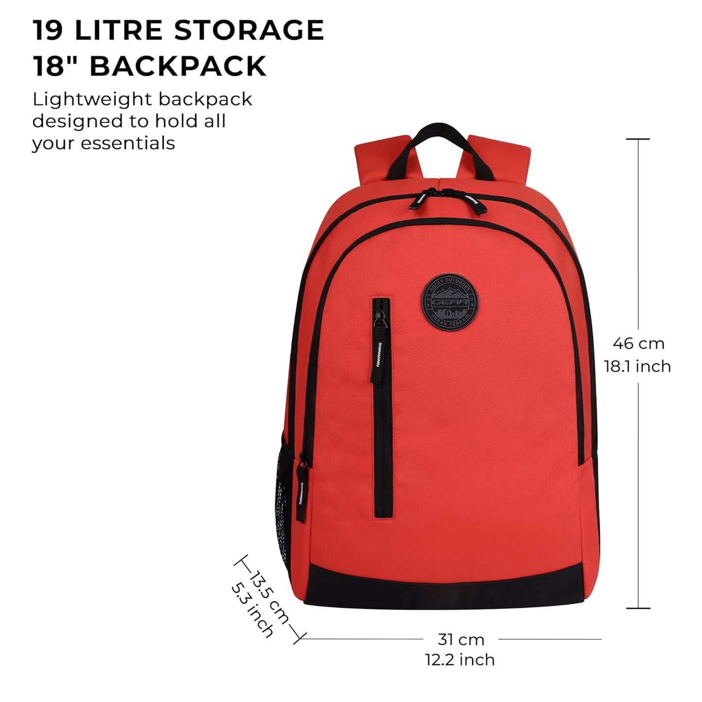 Gear Navy Blue and Green Casual Backpack