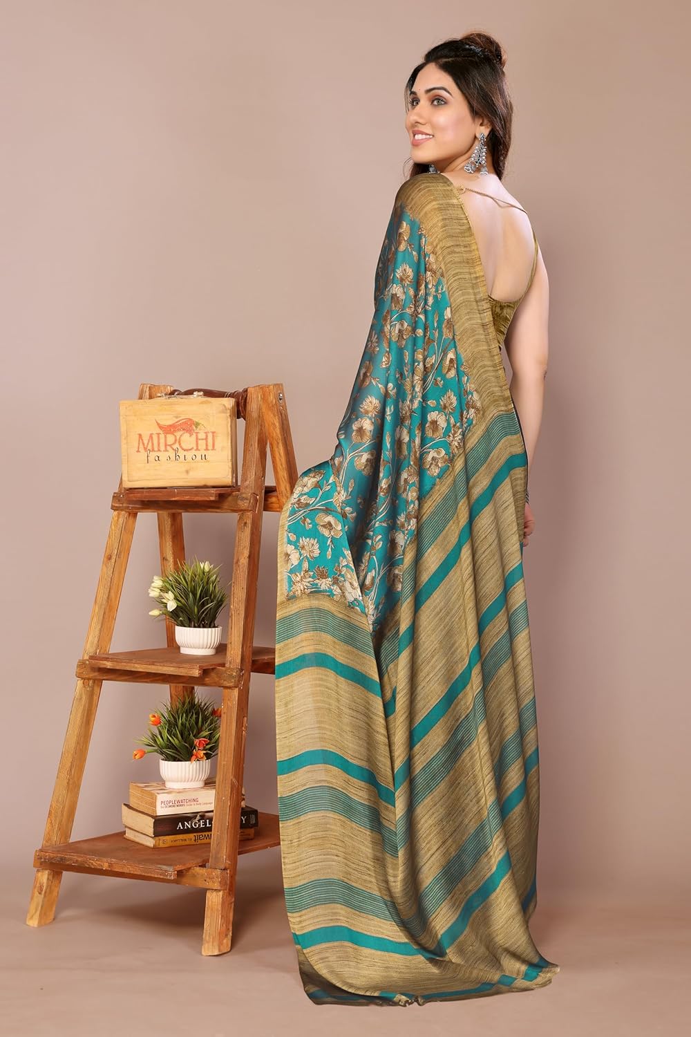 Women's Printed Saree with Blouse Piece