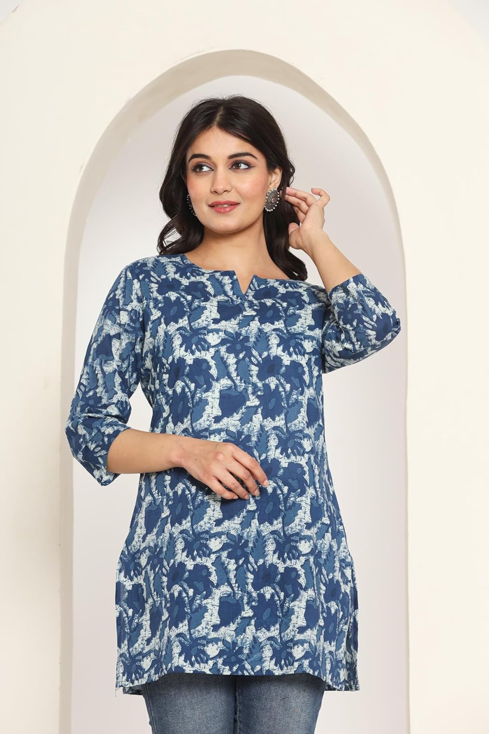 COTTBELLE Women's Wear Printed Cotton Short Kurta