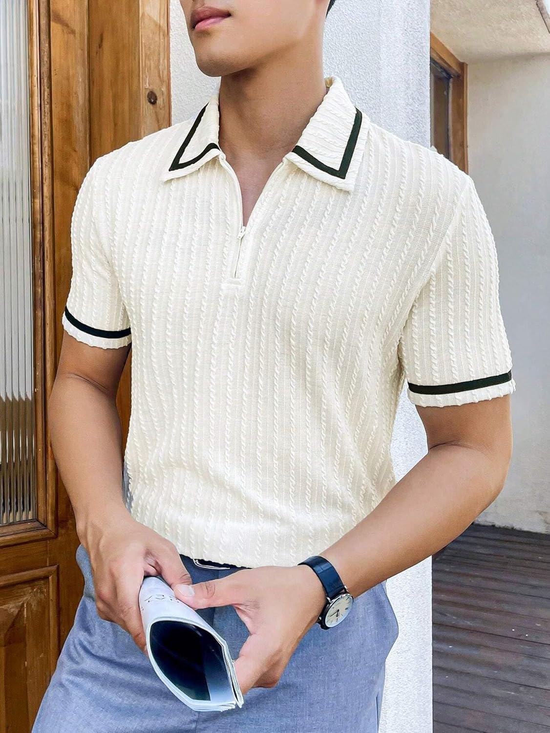 GRECIILOOKS Men's Stylish Half Sleeve Casual T-Shirt