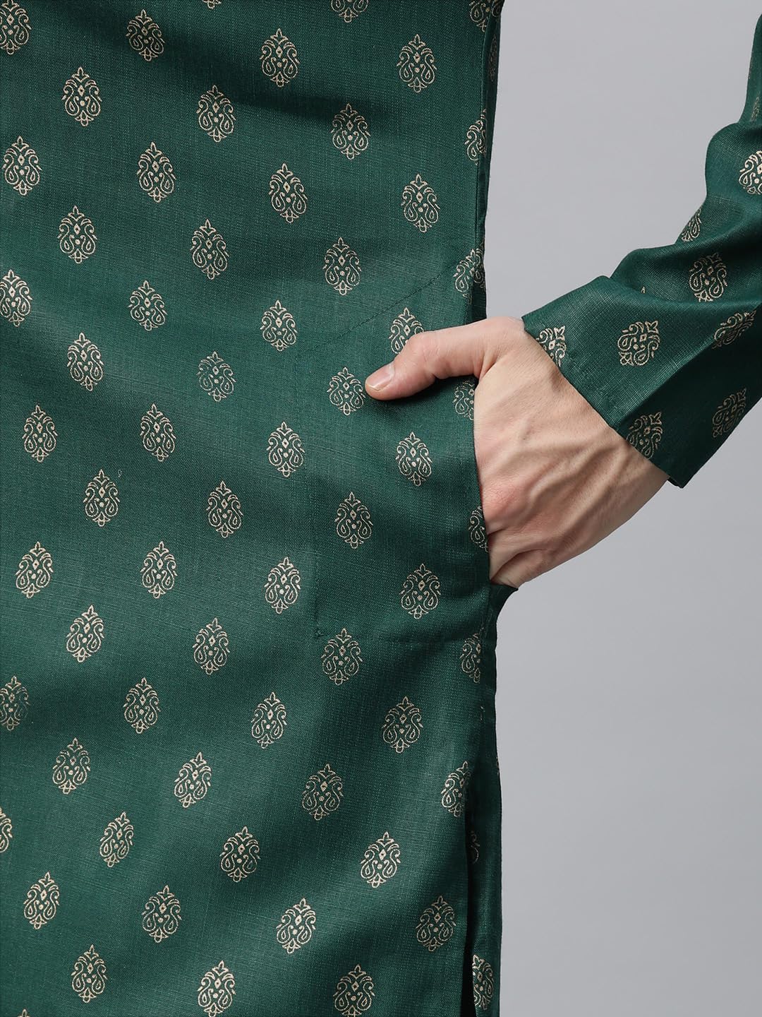 Luxrio Kurta for Men Cotton Blend Printed Regular Fit
