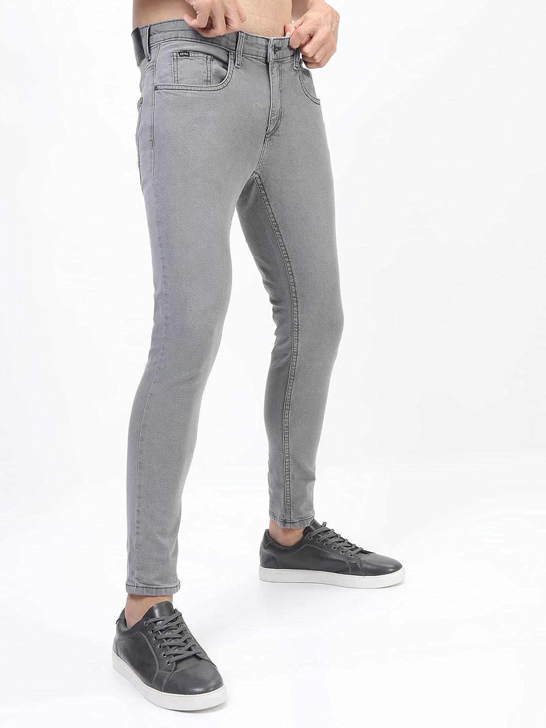 KETCH Men's Skinny Fit Mid Rise Jeans (Stretchable)