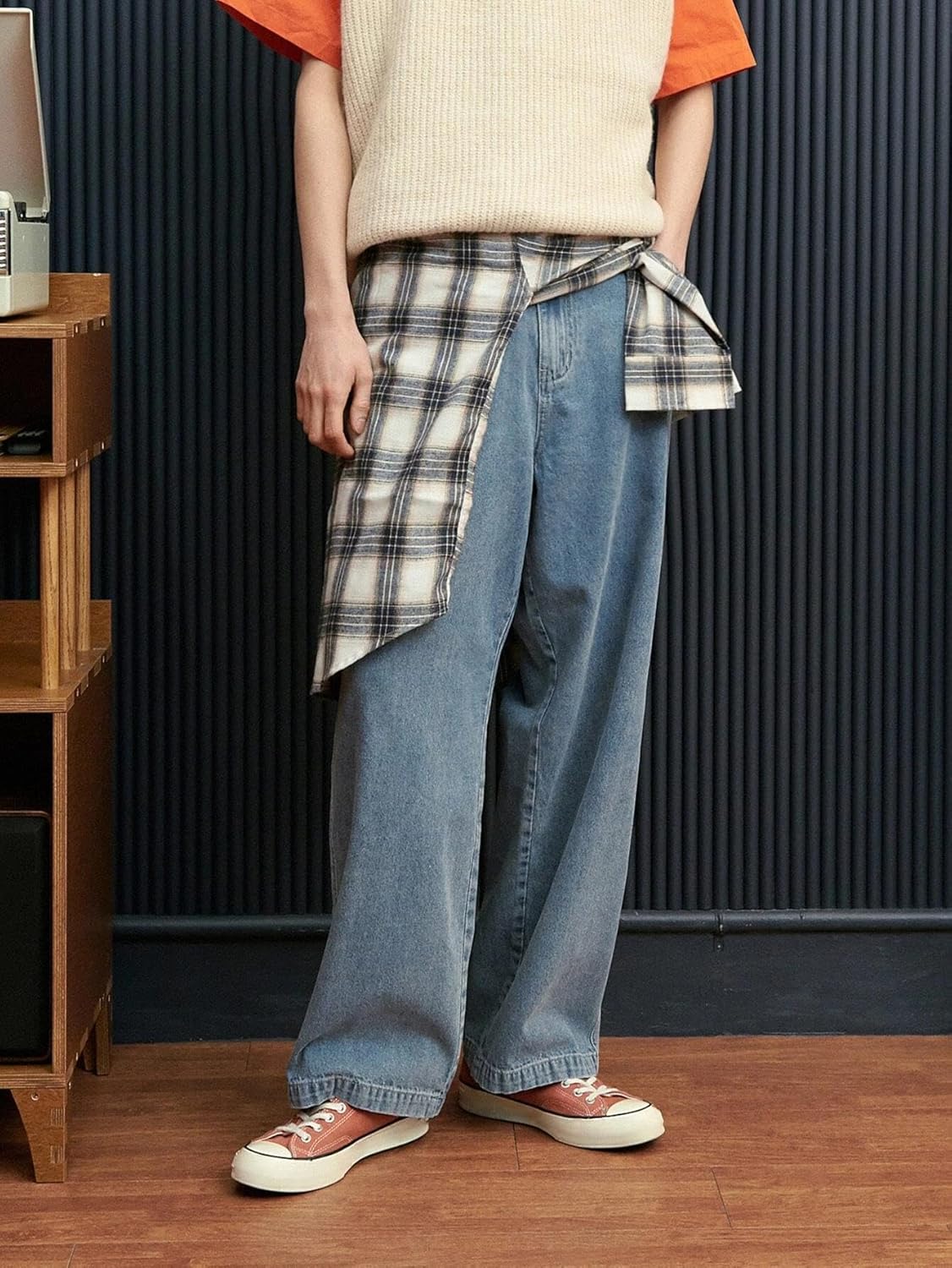 KOTTY Men's Solid Straight Fit/Skinny Fit/Relaxed Fit