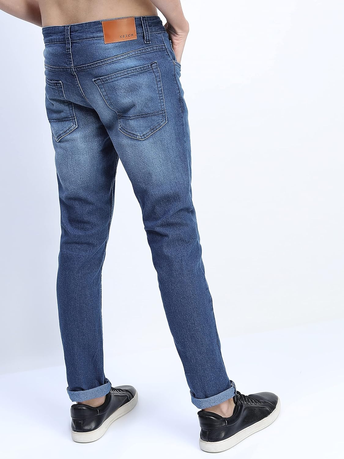 KETCH Men's Slim Fit Mid Rise Jeans (Stretchable)