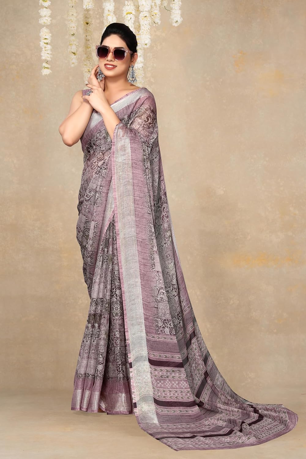 MIRCHI FASHION Women's Saree with Blouse Piece