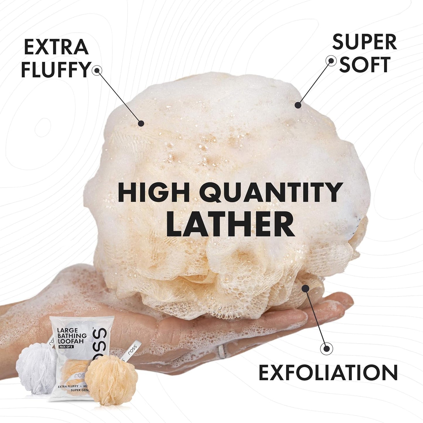 ross Large Bath Loofah Sponge Scrubber Exfoliator