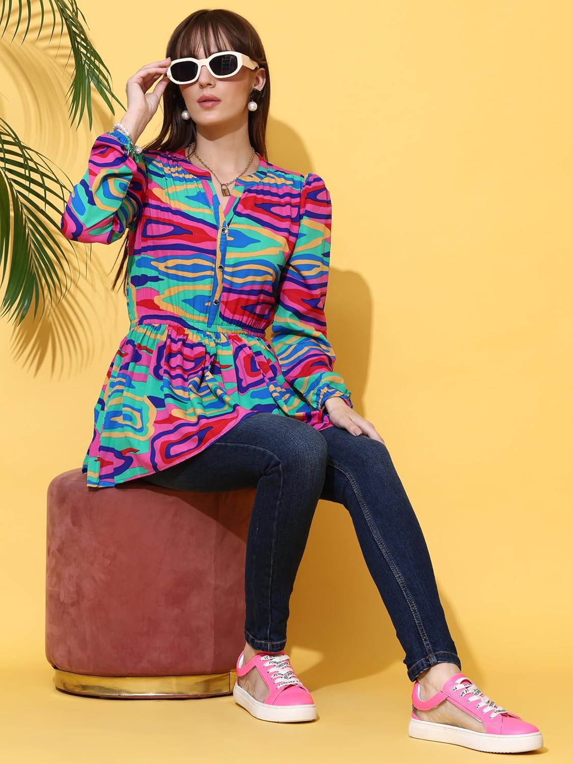 Sheetal Associates Women's Top Shirt Stylish Trendy for Girls | Floral Printed Top | Lightweight Day Comfort