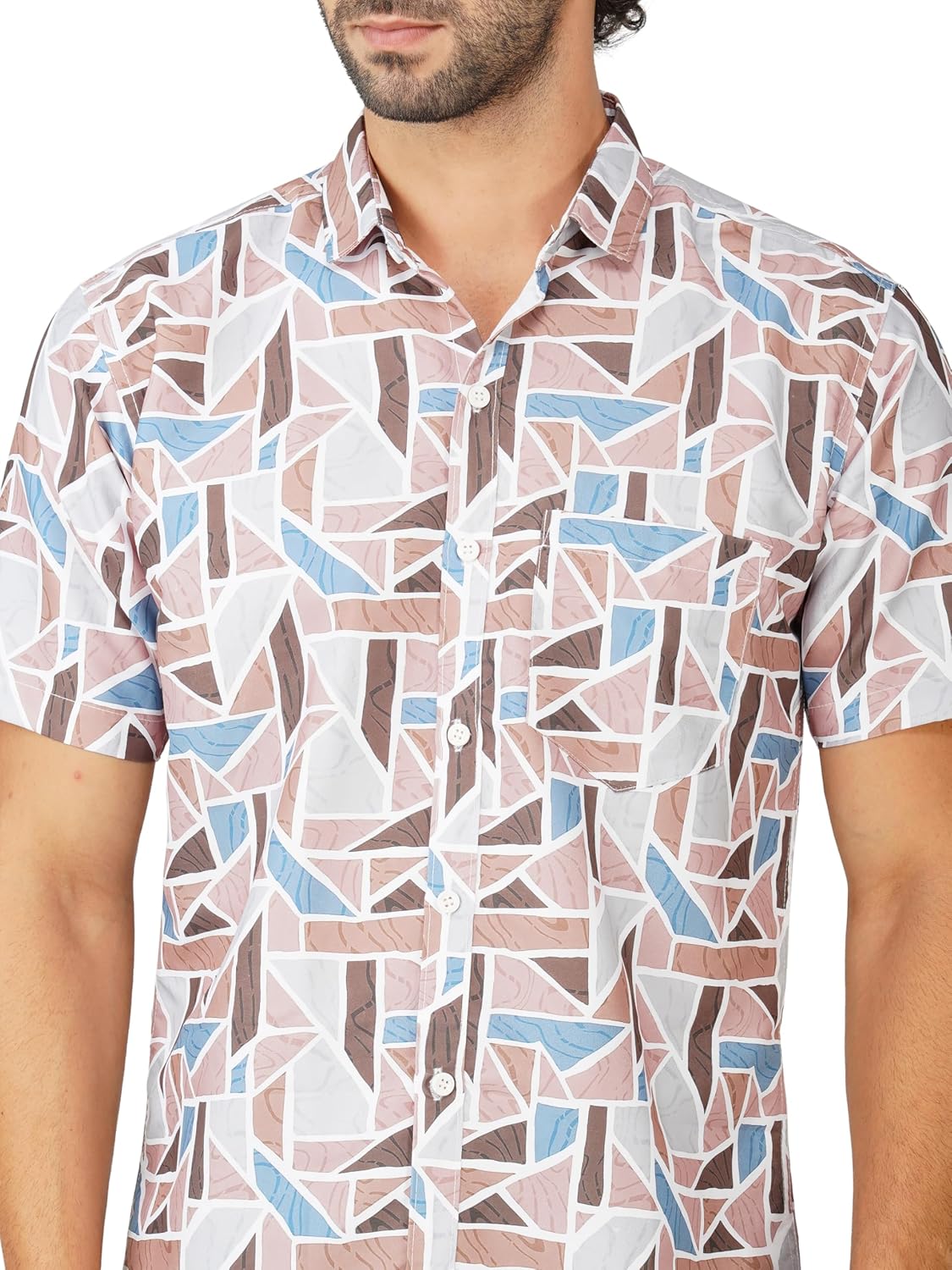 BASE 41 Men's Printed Half Sleeve Stylish Latest