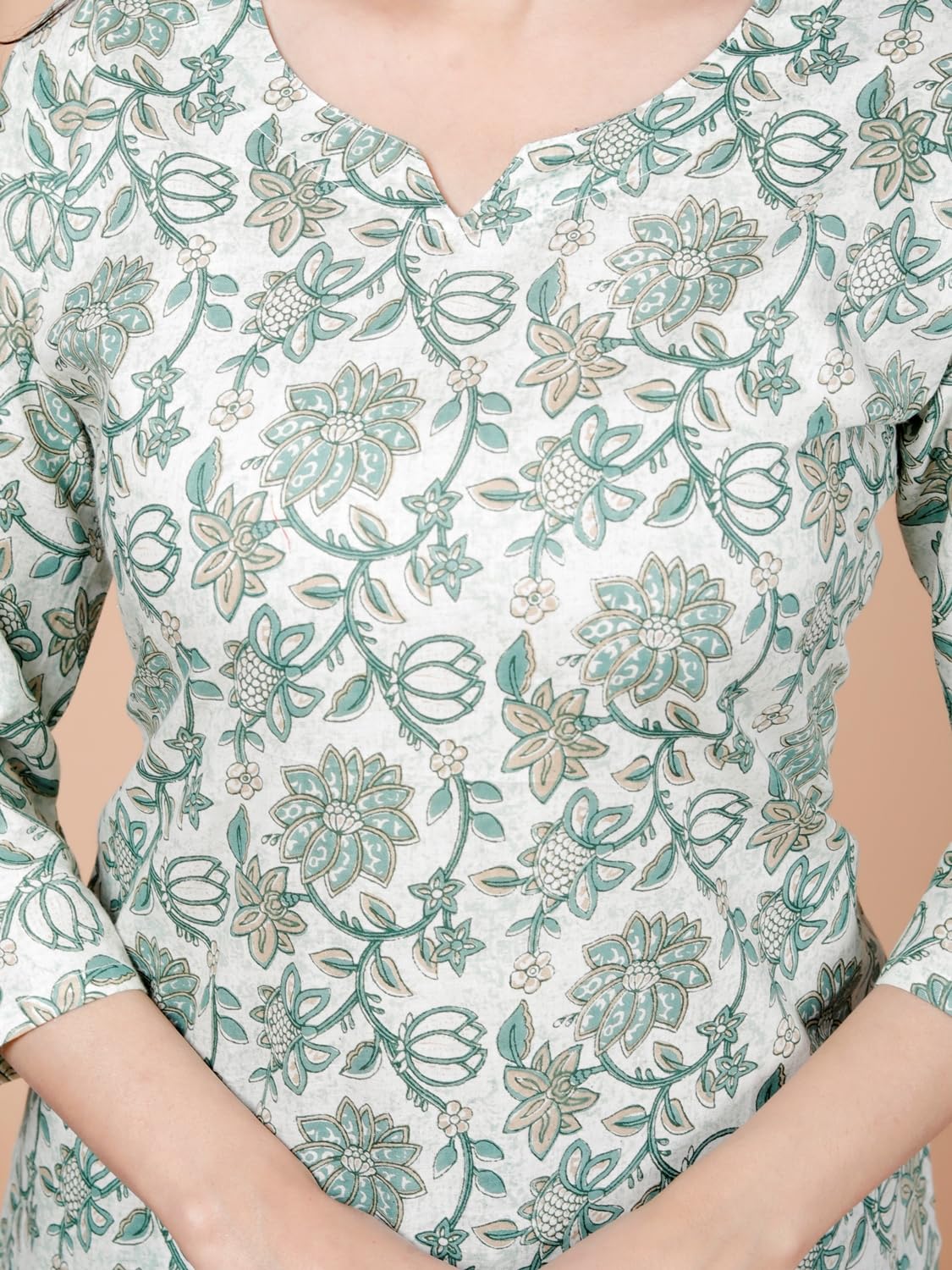 Women's Casual Jaipuri Cotton Printed Short Kurta