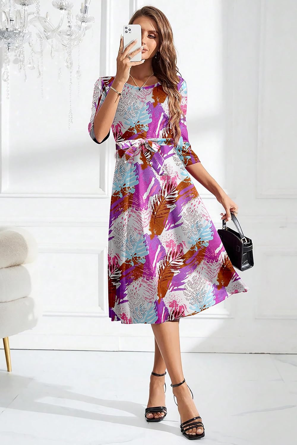 Fashion Dream Womens Cotton Blend Printed Dress|Western Dress