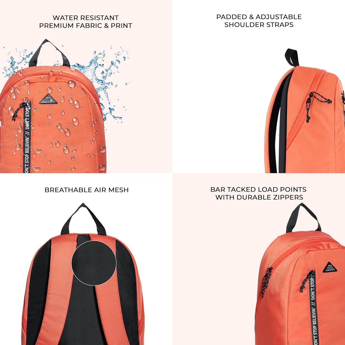 Gear Superior 16 Ltrs Black Grey Casual - alphahostel.in