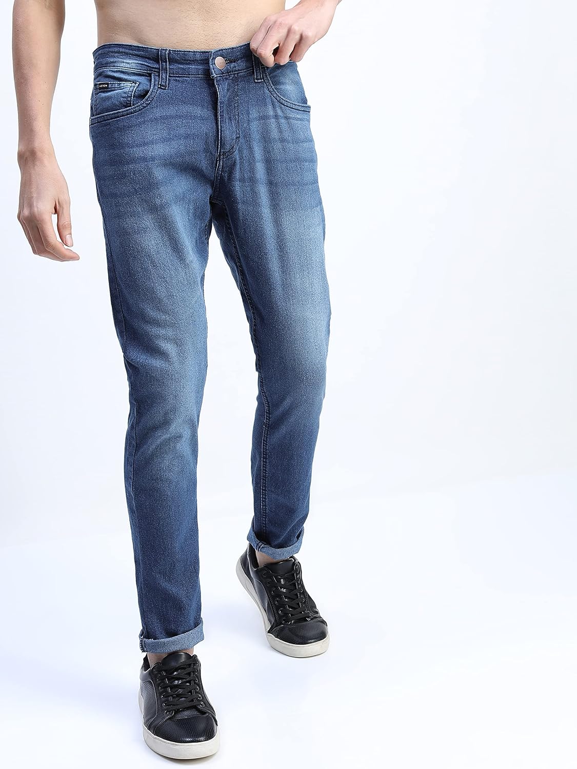 KETCH Men's Slim Fit Mid Rise Jeans (Stretchable)