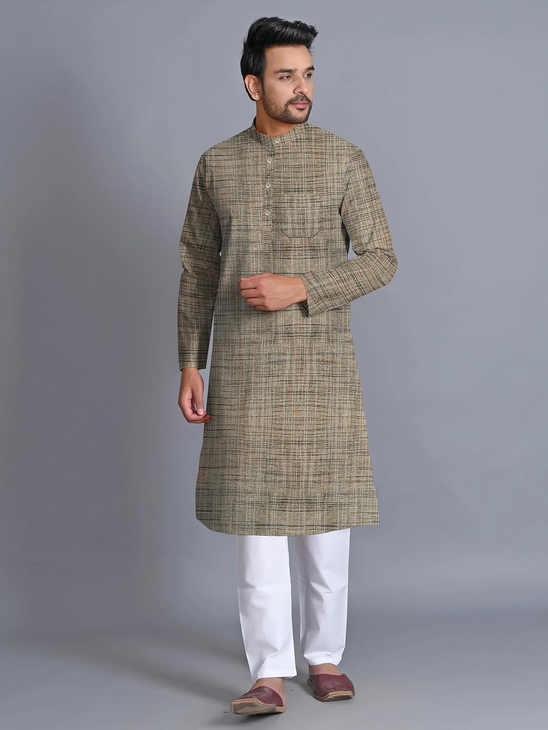 Men's Long Kurta Regular Fit with Pajama | Ethnic Wear
