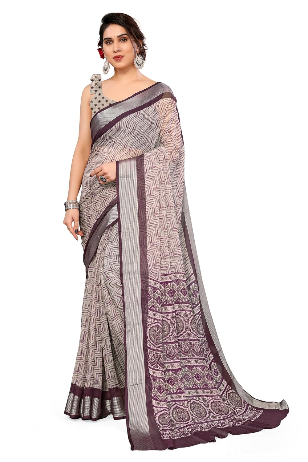 MIRCHI FASHION Women's Saree with Blouse Piece