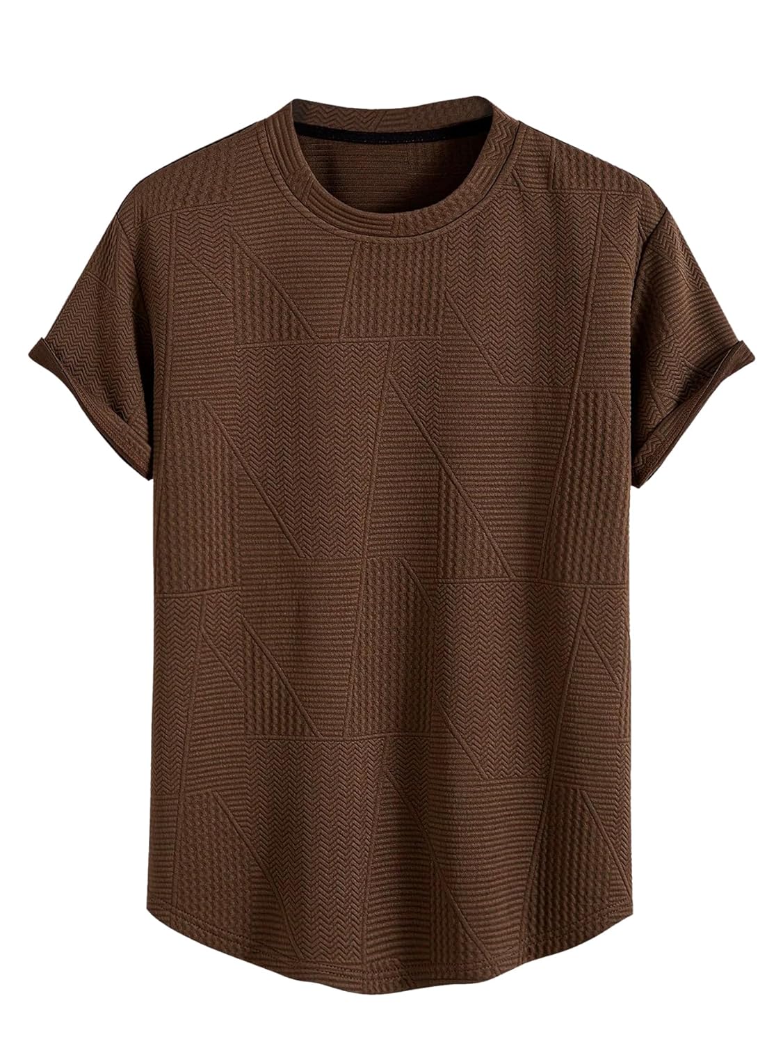GRECIILOOKS T Shirt for Men Cotton | Textured Oversized