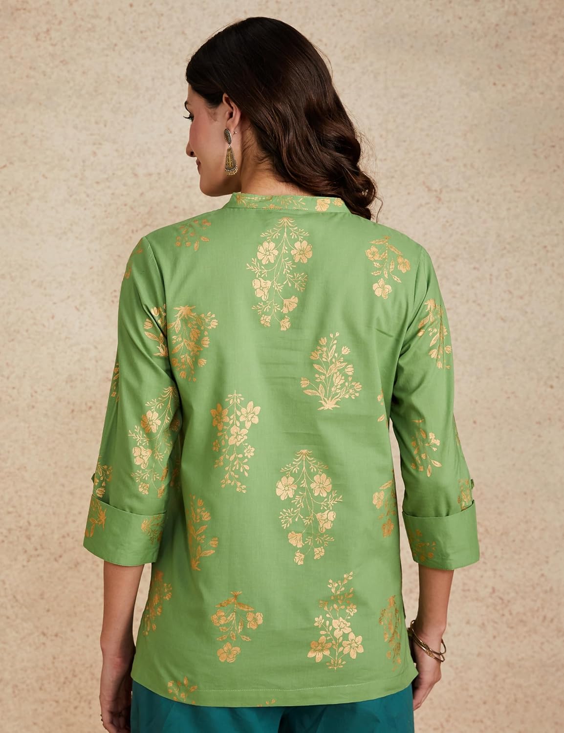 Myx Women's Printed Regular Cotton Short Kurti