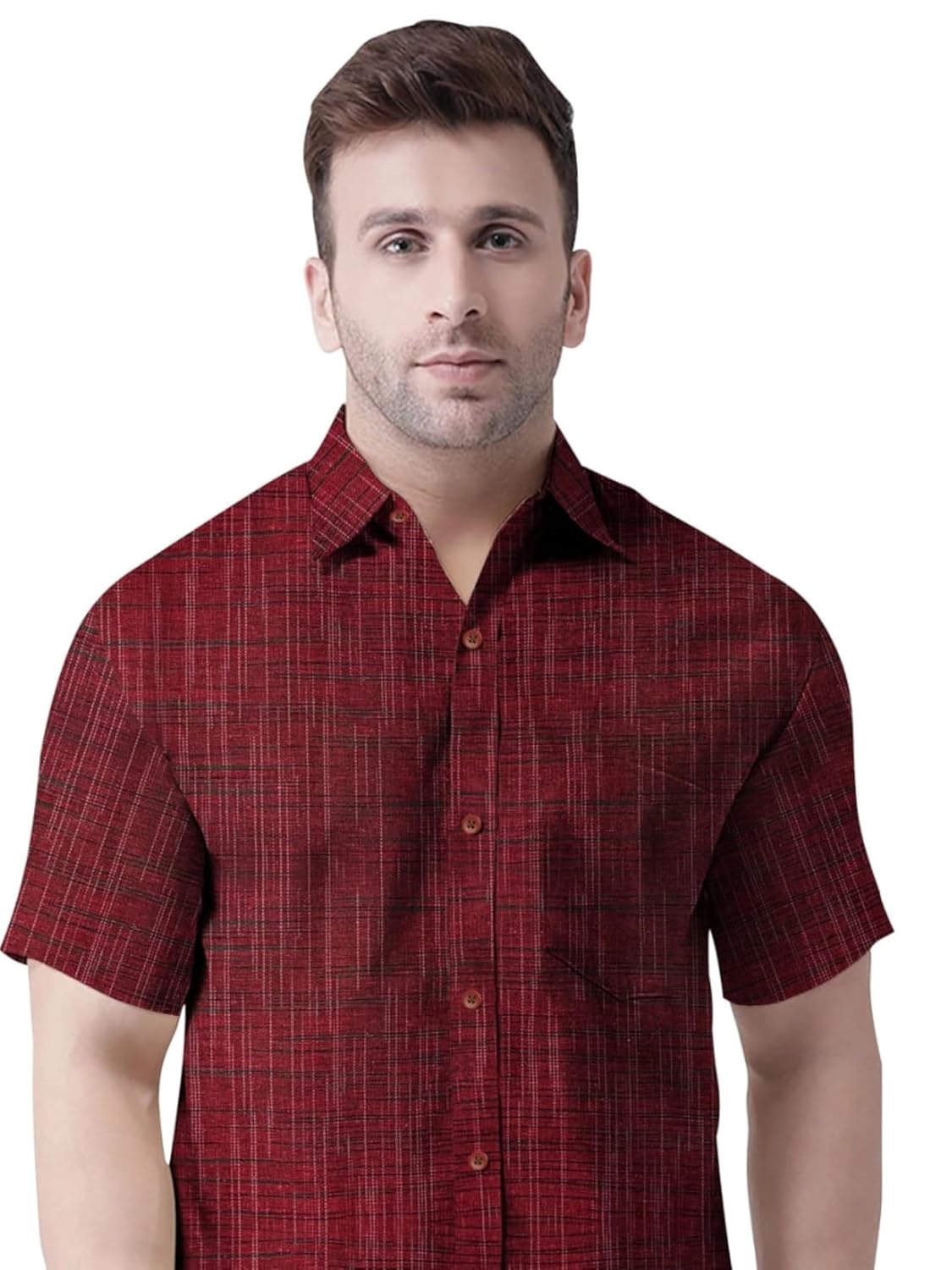 Men's Pure Khadie Cotton Regular Fit Half Sleeves