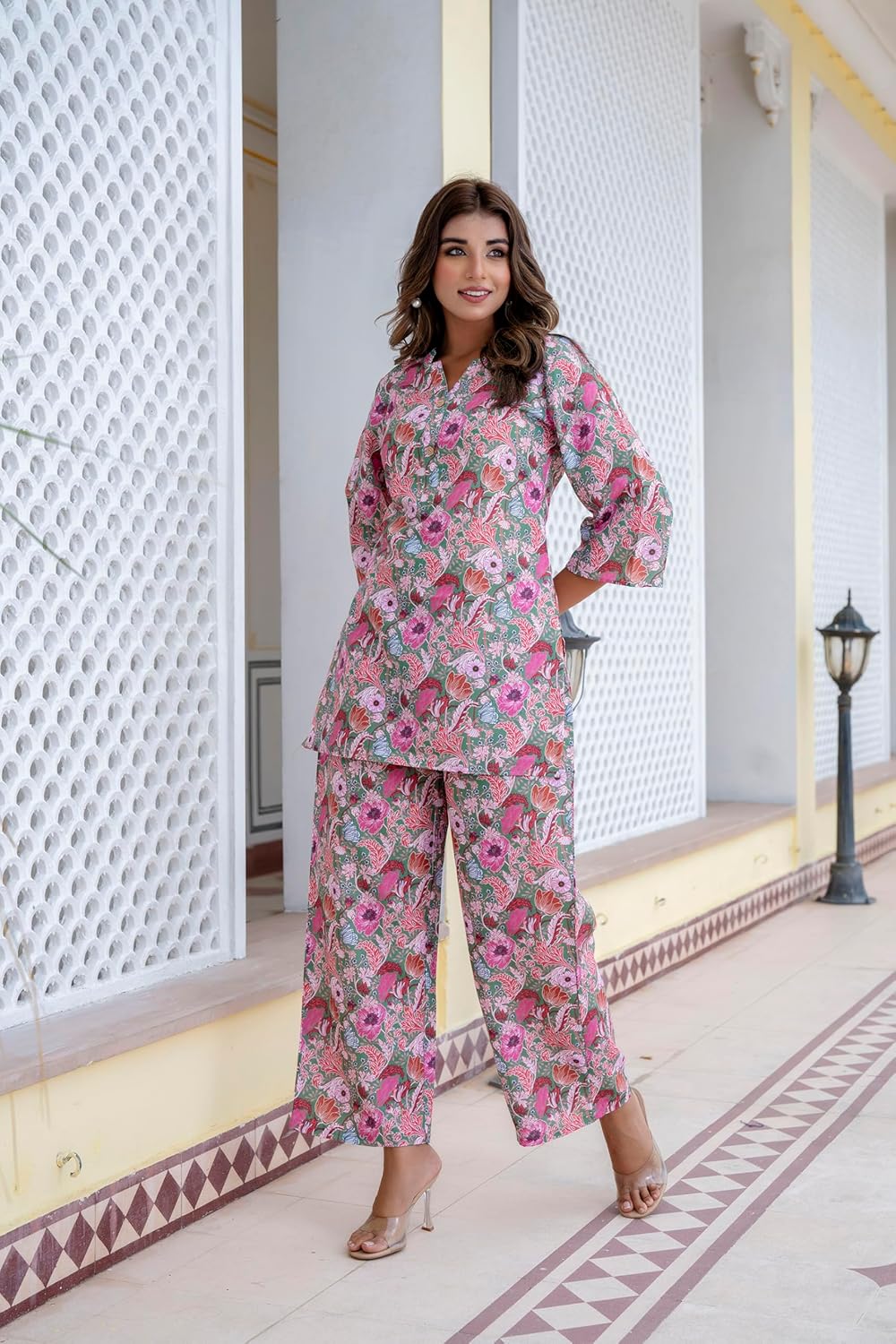 Yashika Women Trendy Printed Cotton Blend Straight