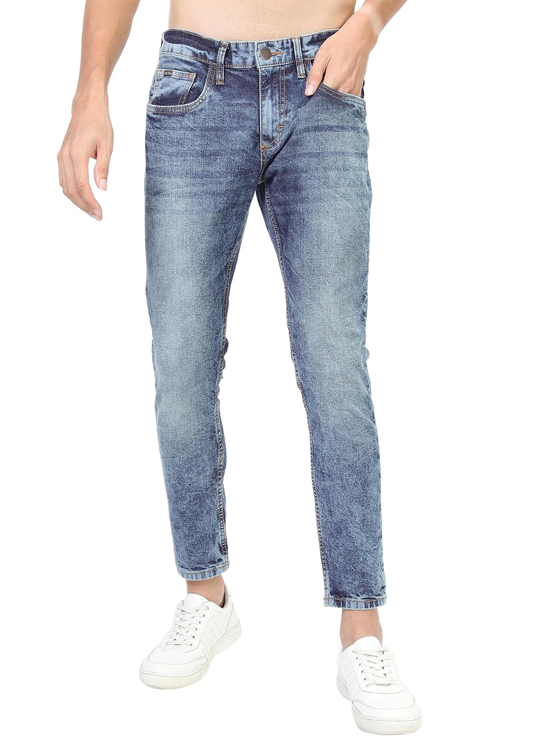 KETCH Men's Skinny Fit Mid Rise Jeans (Stretchable)