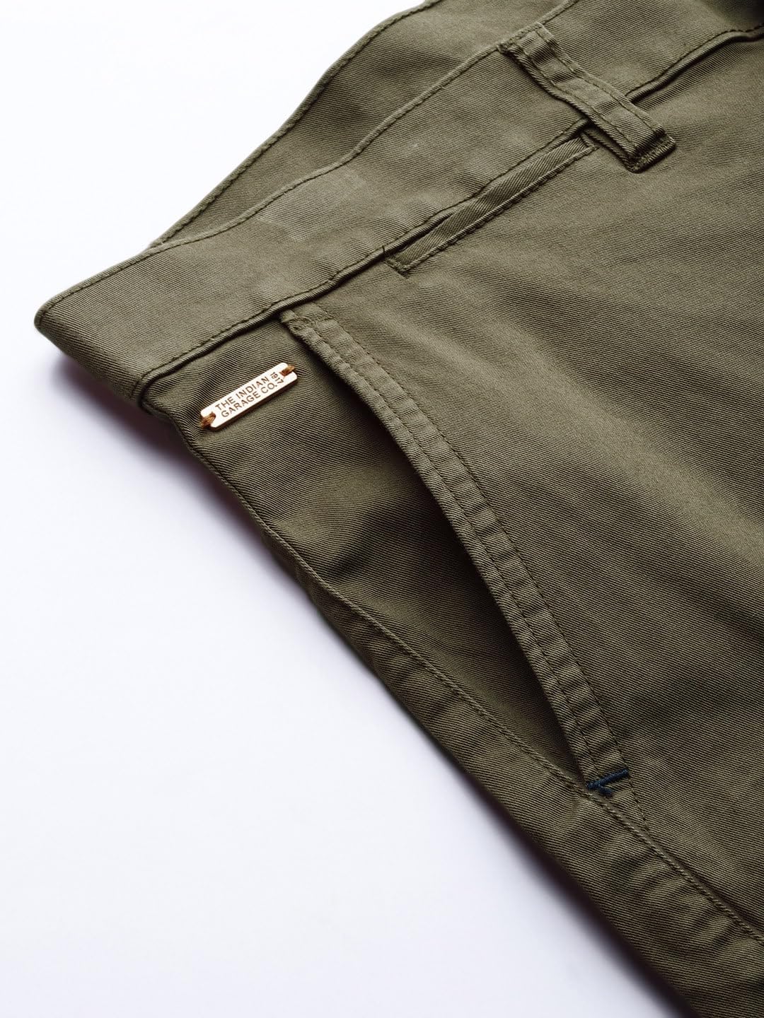 The Indian Garage Co Men's Slim Fit Mid Rise Cargo Pant