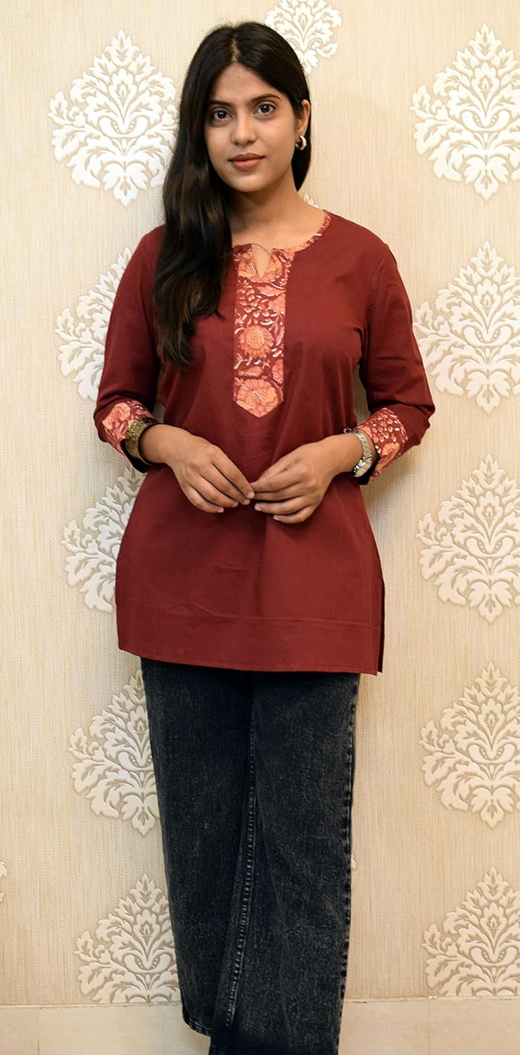 JAIPUR HAND BLOCK Women's Cotton Top |Tunic