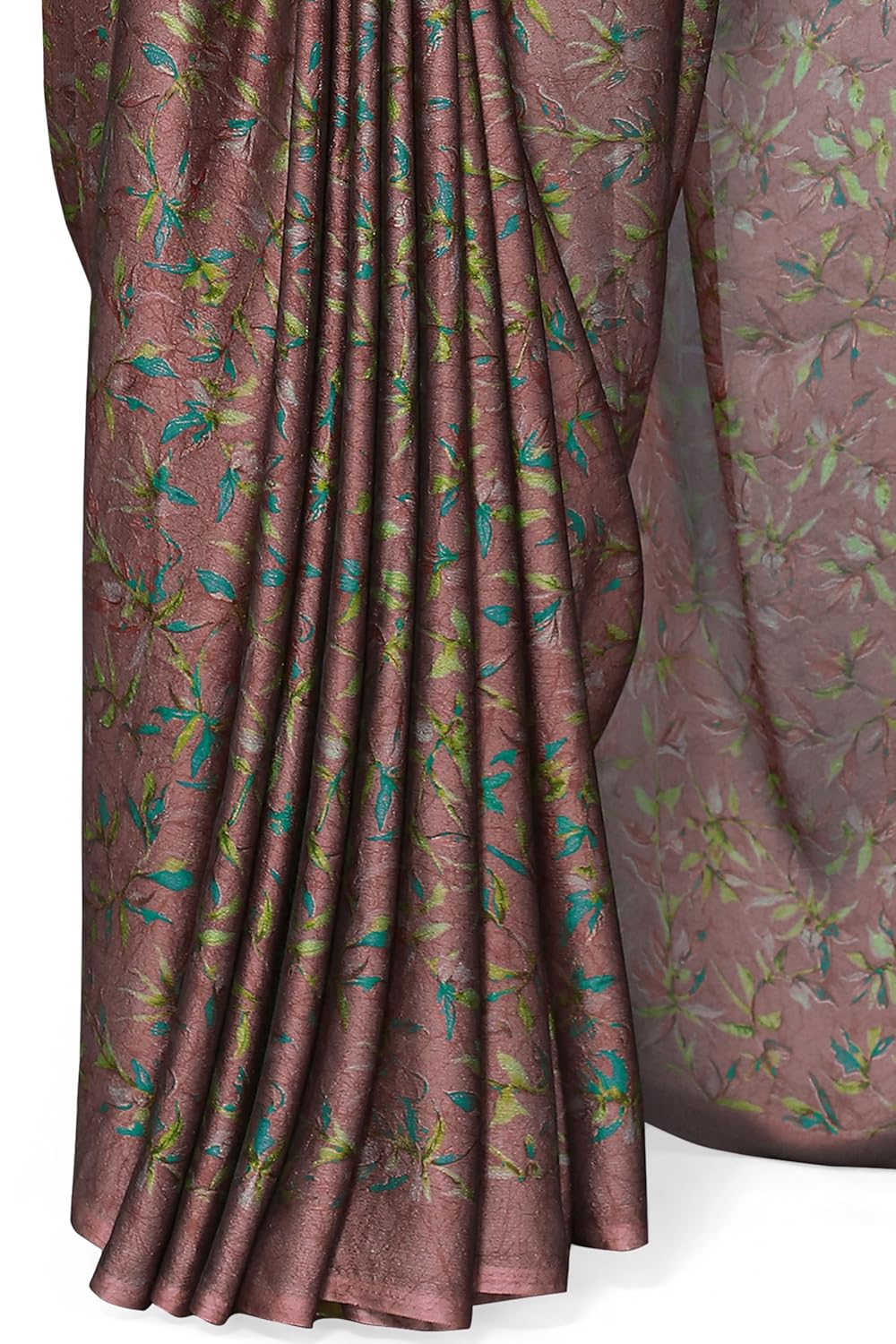 Women's Chiffon Floral Printed Saree with Blouse Piece