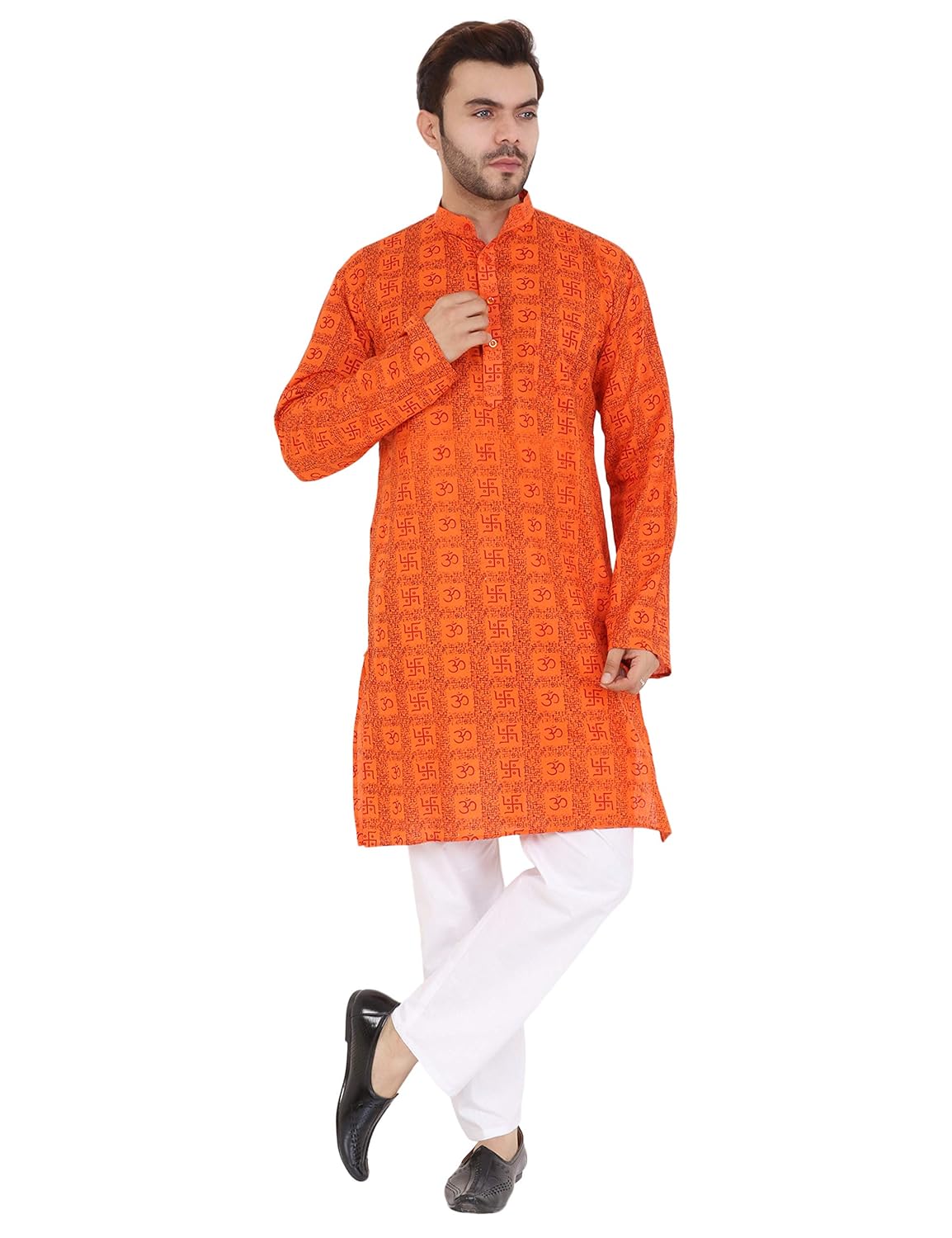 LATEST CHIKAN Men's Cotton Regular Kurta