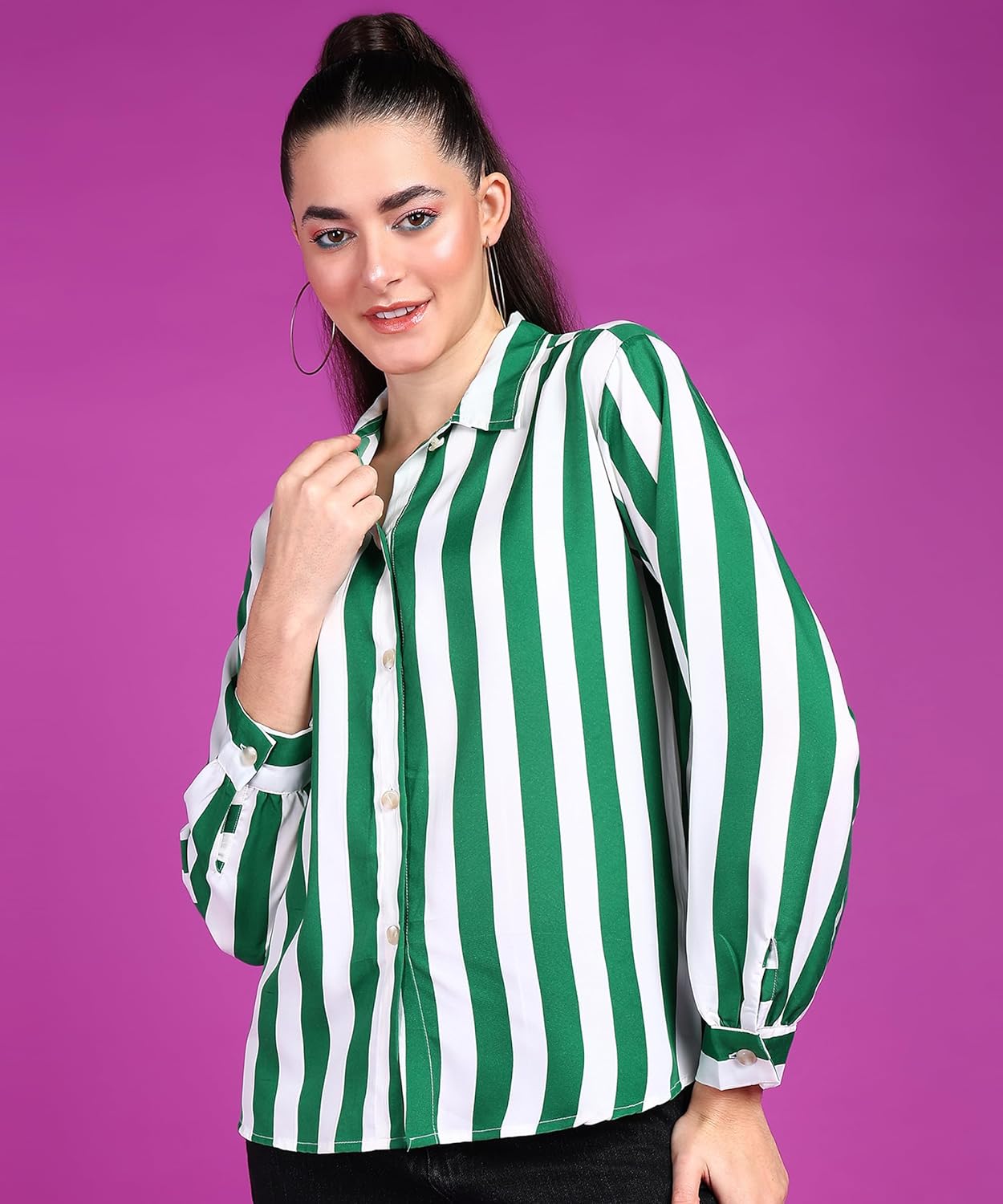 POPWINGS Printed Full-Sleeves Regular-Fit Polyester