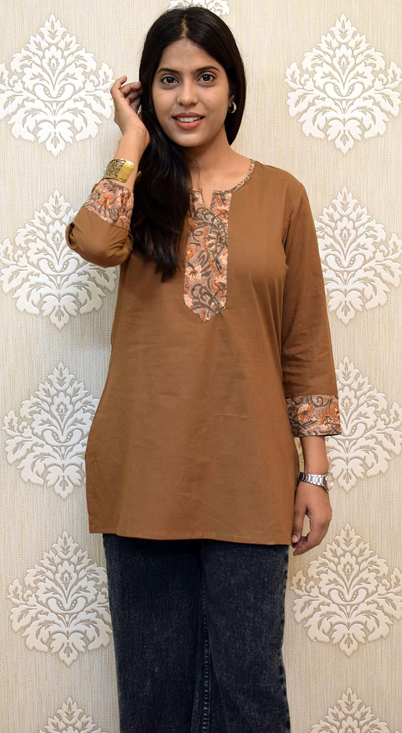 JAIPUR HAND BLOCK Women's Cotton Top |Tunic