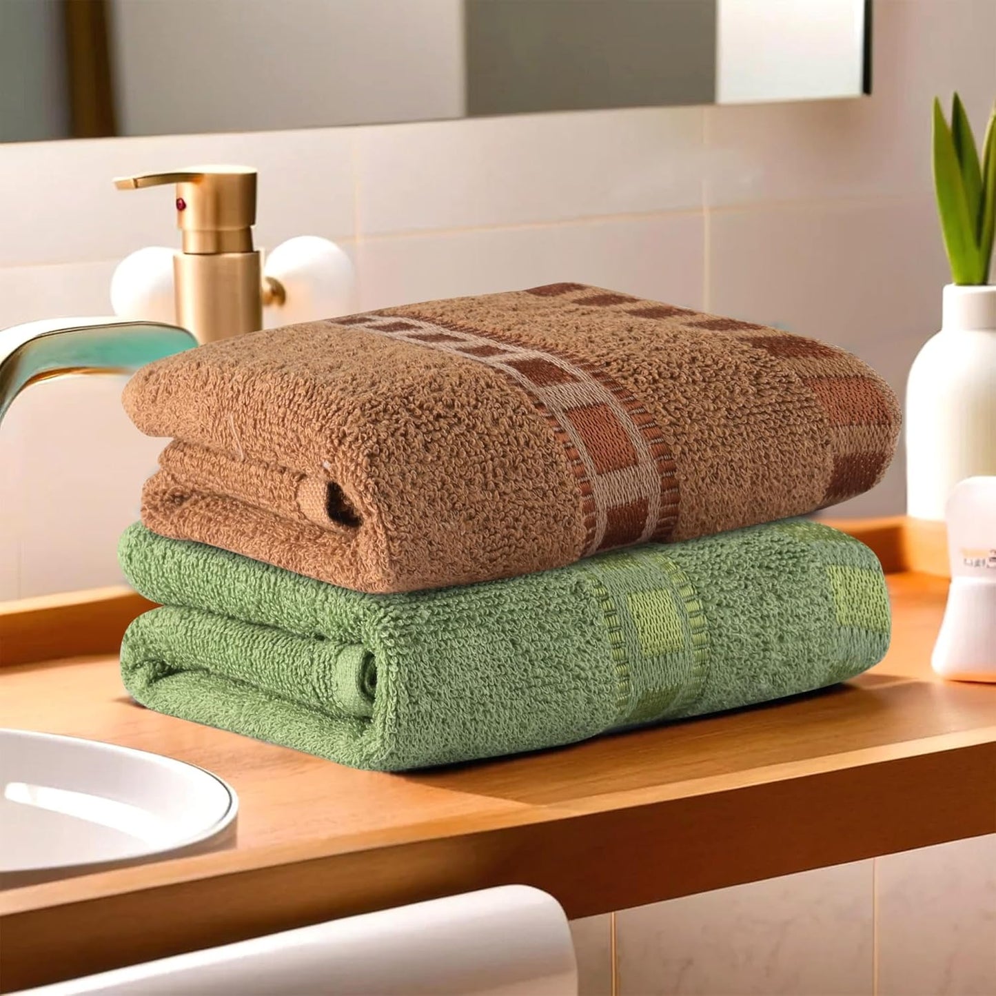 Kuber Industries Pack of 2 Cotton Hand/Face Towels