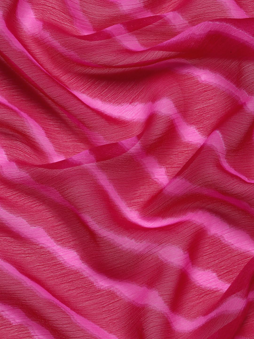 Women's Chiffon Lehriya Printed Saree Without Blouse