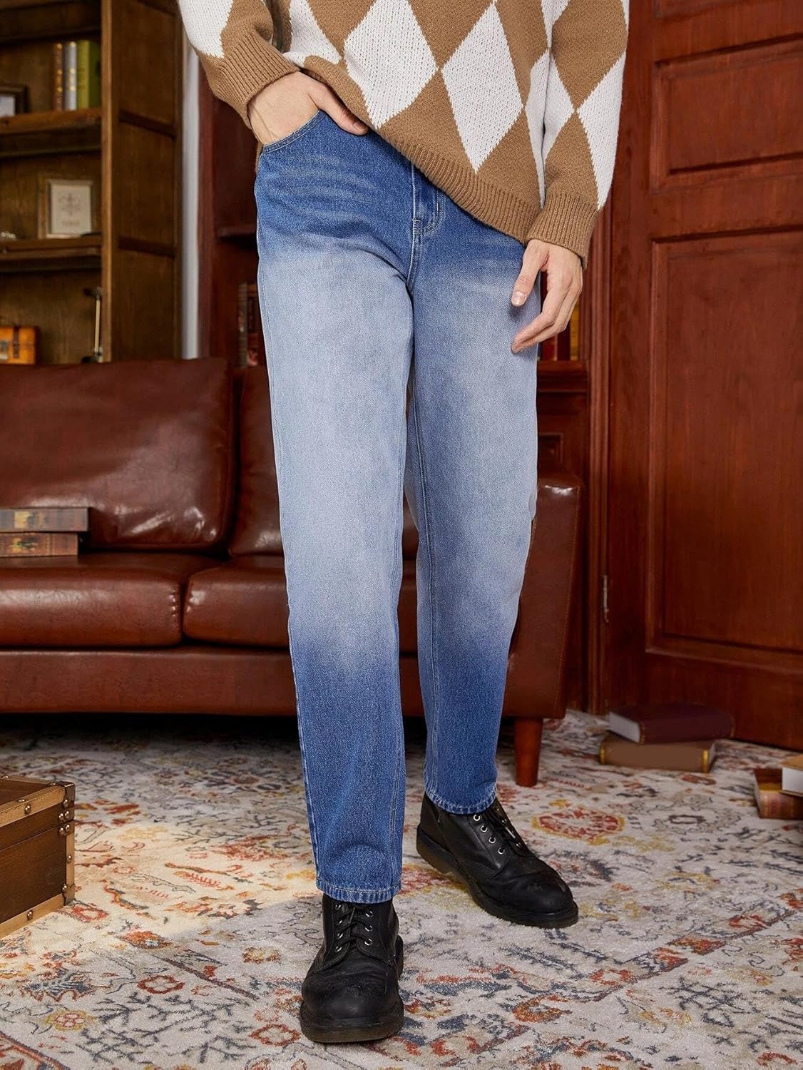 KOTTY Men's Solid Straight Fit/Skinny Fit/Relaxed Fit