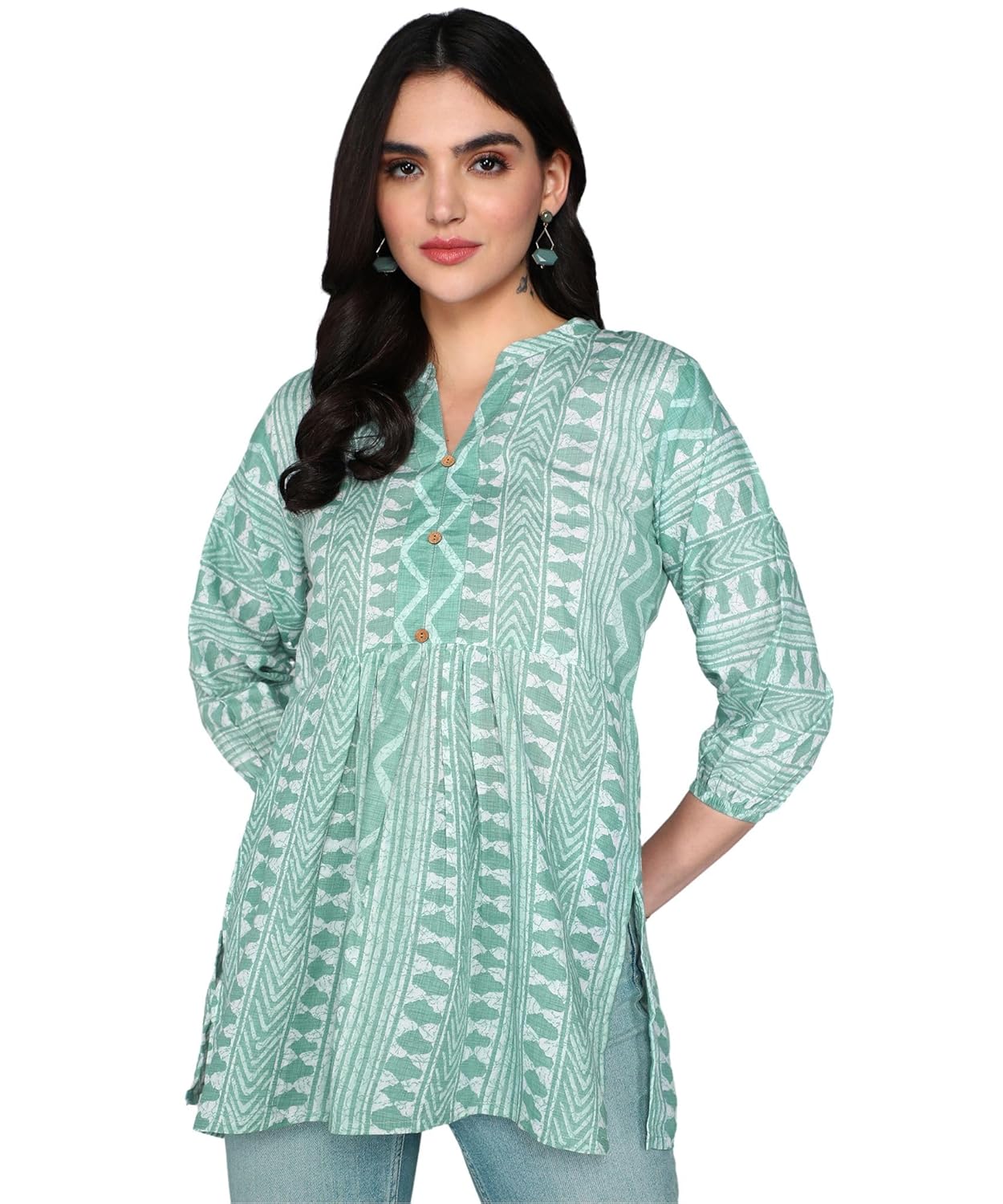 itshe Summer wear Print Cotton Short Kurti for Women