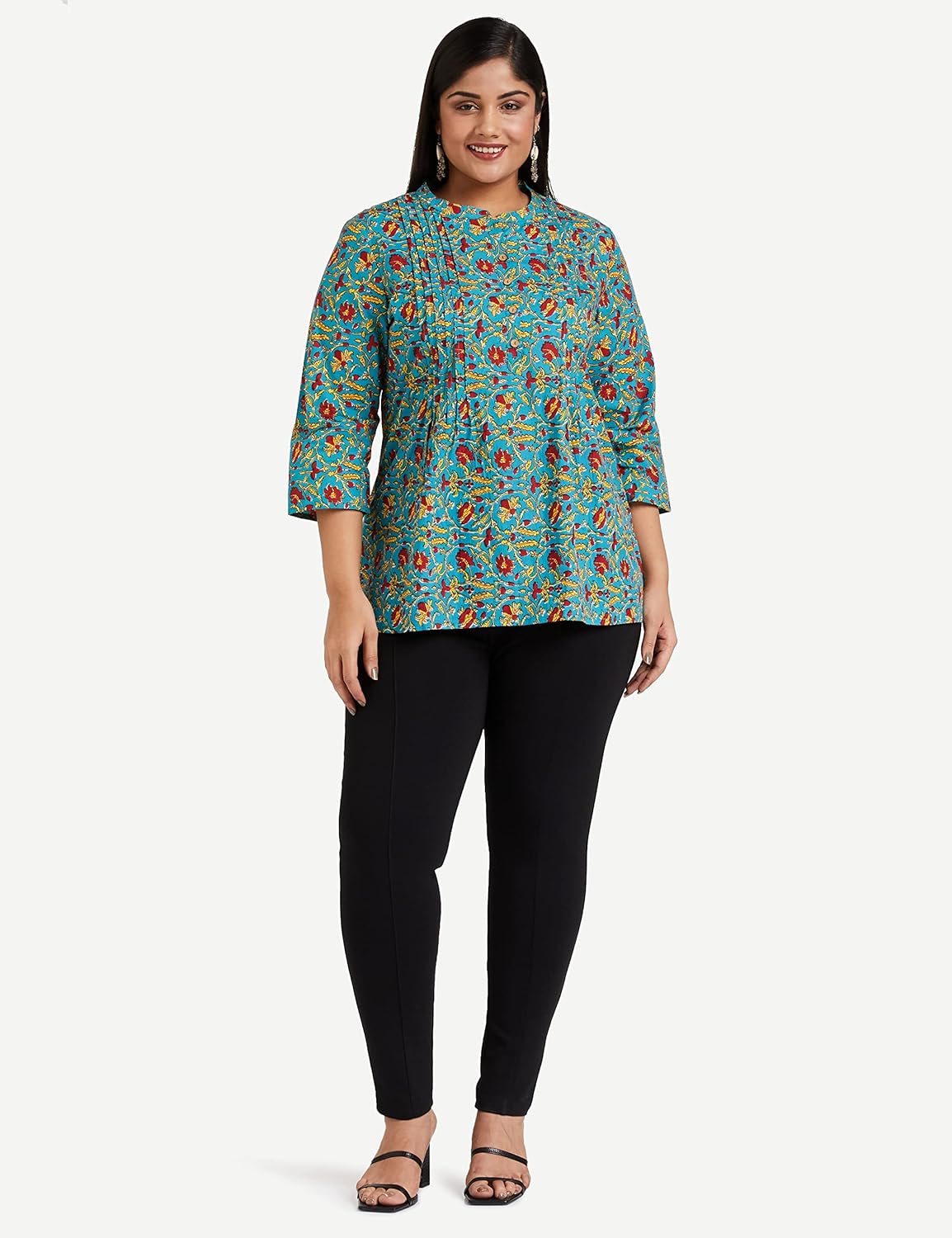 Myx Women's Cotton Printed A-line Short Kurti