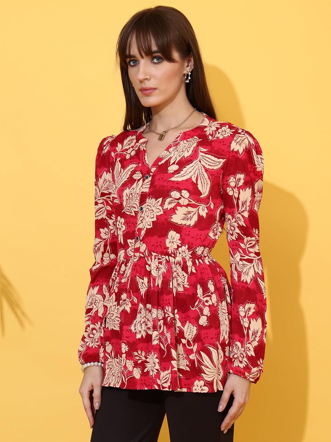 Sheetal Associates Women's Top Shirt Stylish Trendy for Girls | Floral Printed Top | Lightweight Day Comfort