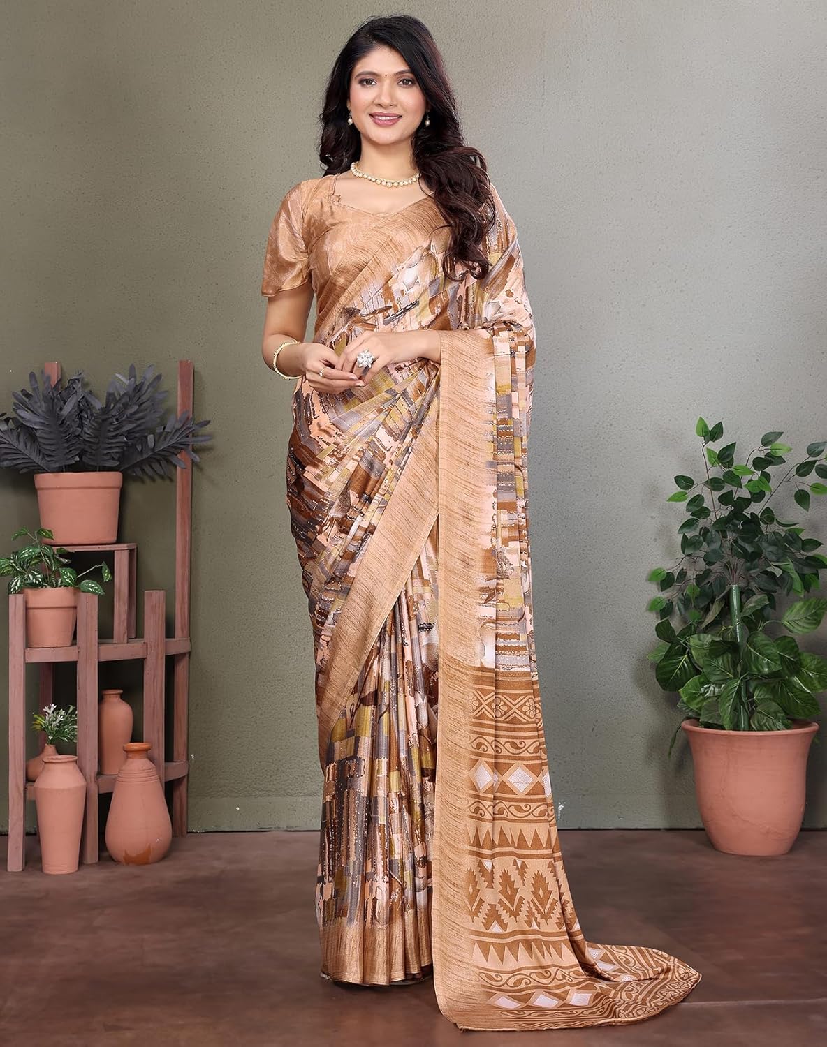Silk Printed Saree With Blouse Material |saree for Women