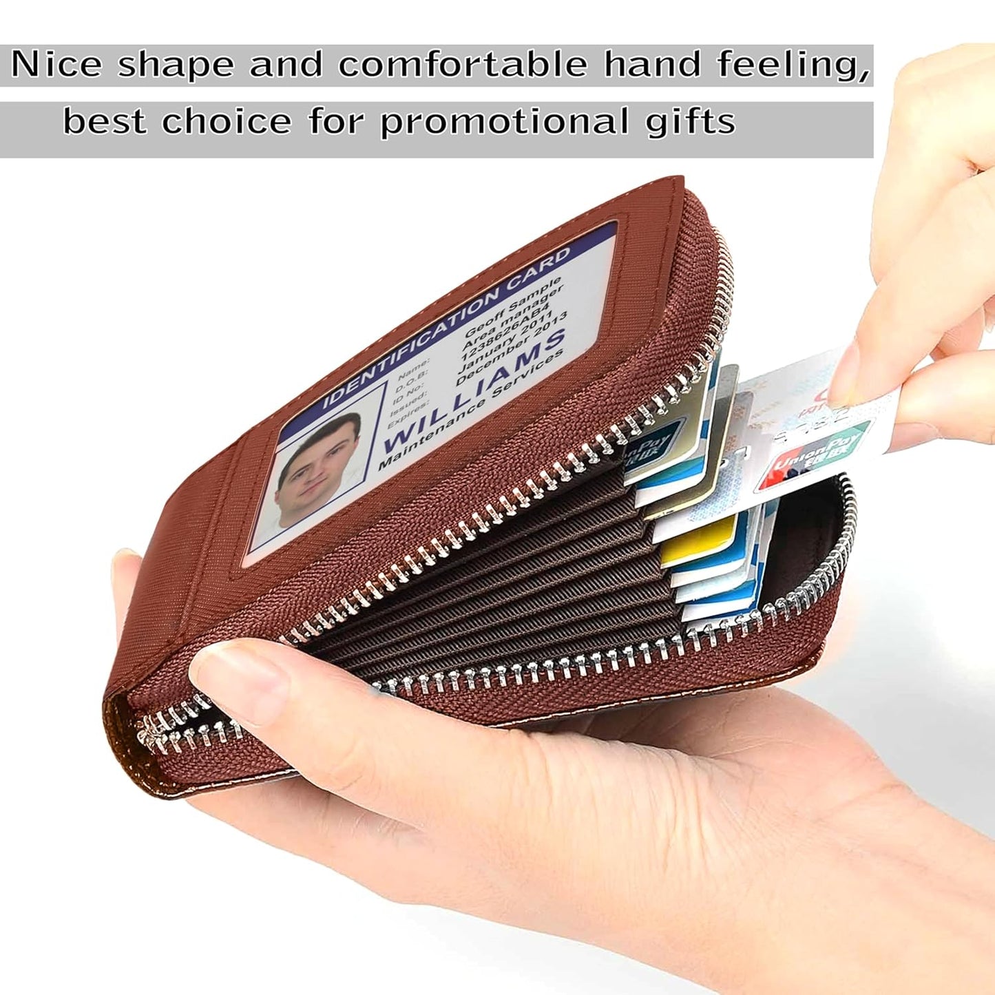 Storite PU Leather 9 Slot Vertical Credit Debit Card