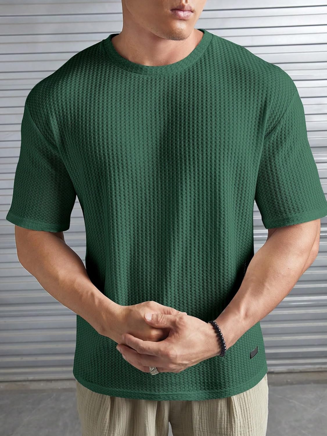 O3e Mens Solid Dotted Unique Design Oversized