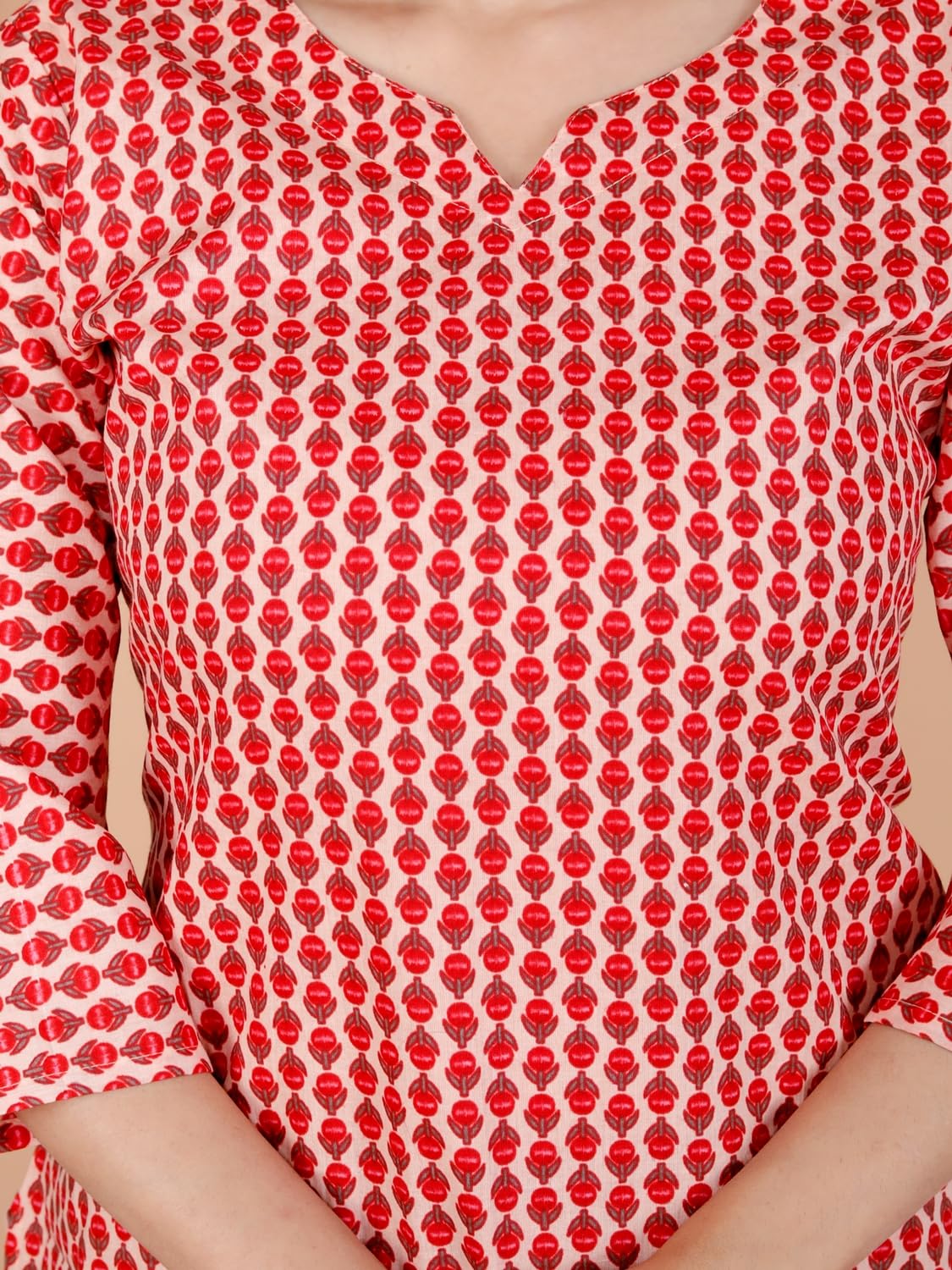 Women's Casual Jaipuri Cotton Printed Short Kurta