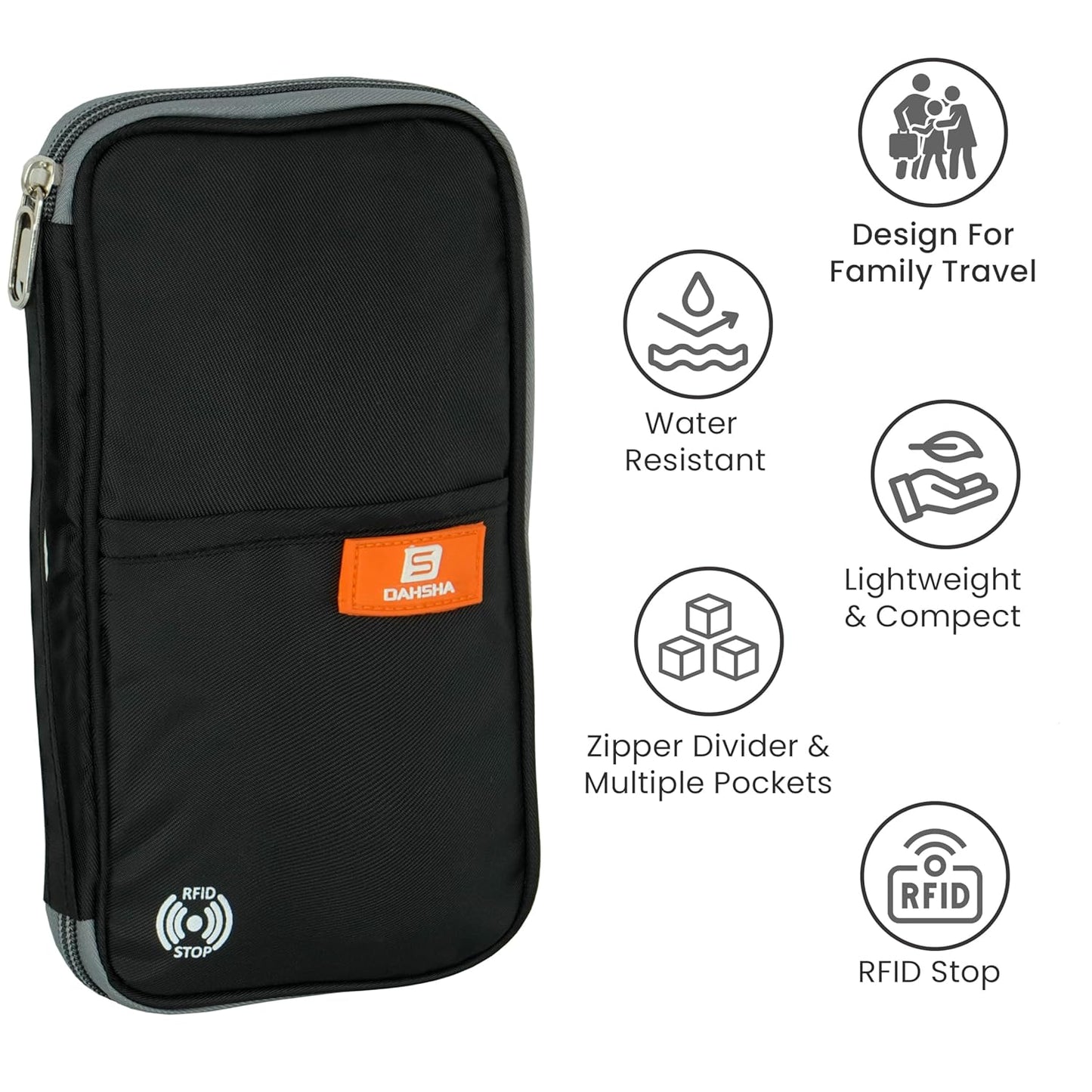 DAHSHA Fabric Travel Family Passport Holder Card